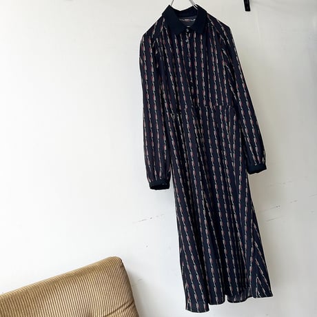 Vintage Geometric Pattern Long Dress