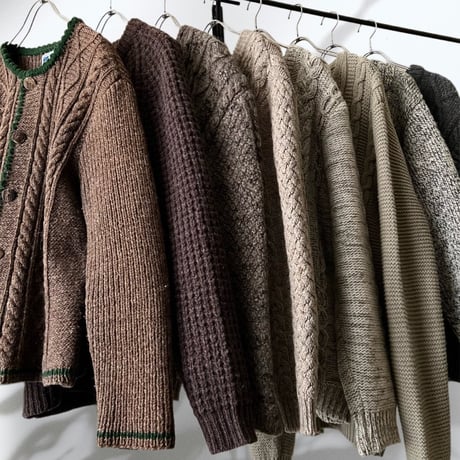 Euro Vintage Aran Knit Cardigan