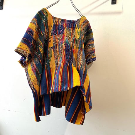 Vintage Geometric Pattern Handmade Design No Sleeve Pullover