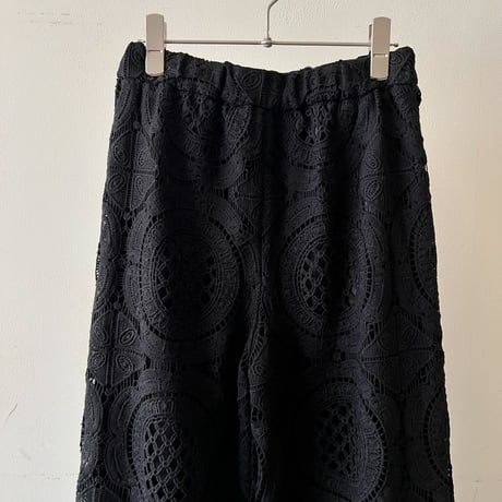 Pattern Lace Design Easy Wide Pants