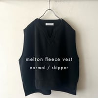【即納品】【ブラック】メルトンフリースベスト/スキッパー