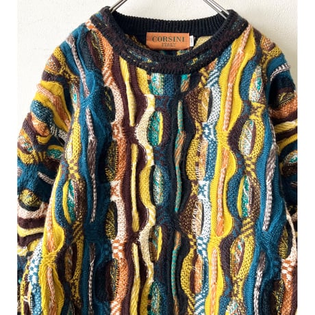 80-90's Euro 3D Knit Sweater