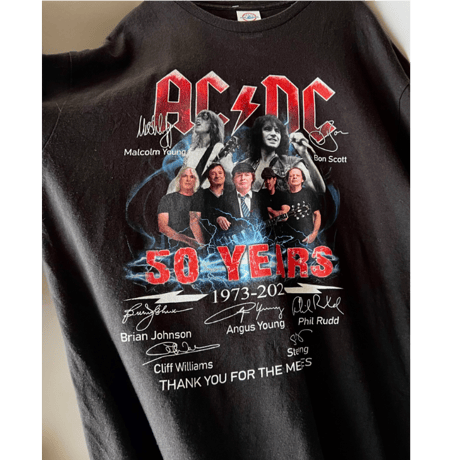 AC/DC 50th anniversary Print Tee