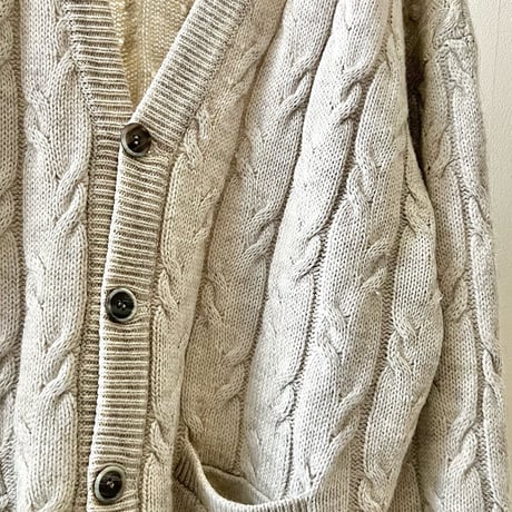 Euro Vintage Aran Knit Cardigan