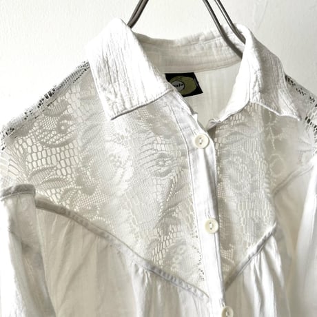 Euro Vintage Lace Design Shirt Blouse