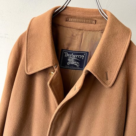 Old Burberry Cashmere Wool Balmacaan Coat (made in England)