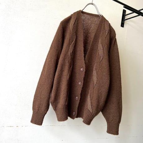 Vintage 3d Design Knit Cardigan
