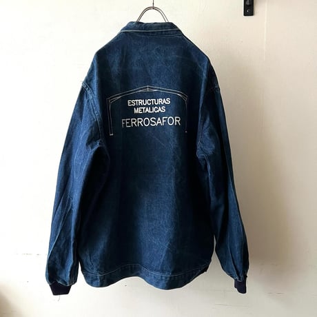 Euro Vintage Back Print Denim JKT