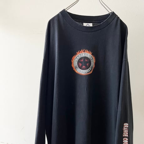 00's motorcycle Back Print Long Sleeve Tee