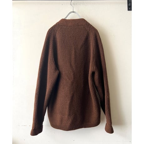 Vintage Houndstooth Pattern Knit Cardigan/JKT