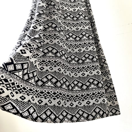 Vintage Geometric Pattern Camisole Maxi Dress