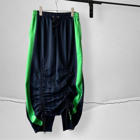 "remake" Drawstring Line Design Long Track Skirt