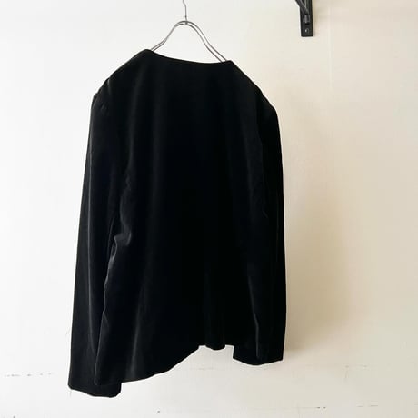 Vintage Cotton Velvet No Collar China JKT