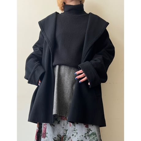 Vintage Melton Wool Cape Coat