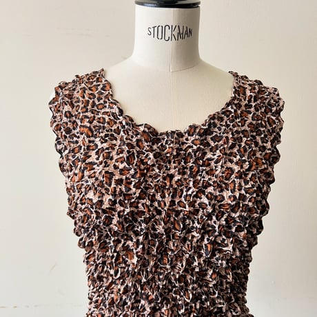 90-00's Leopard Pattern Popcorn Tops