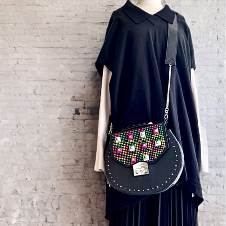 SALAR milano Studs Design 2way Chain Shoulder Bag