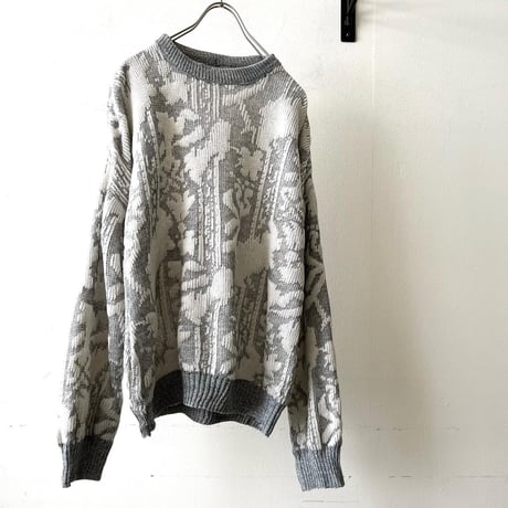 90's Jacquard Pattern Knit Sweater