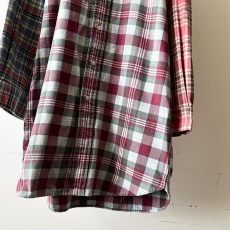 90's Polo Ralph Lauren Crazy pattern Flannel Long Shirt (dress)