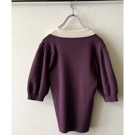 Half Sleeve Rib Knit Top