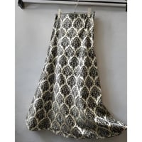 Damask Pattern Satin Long Skirt
