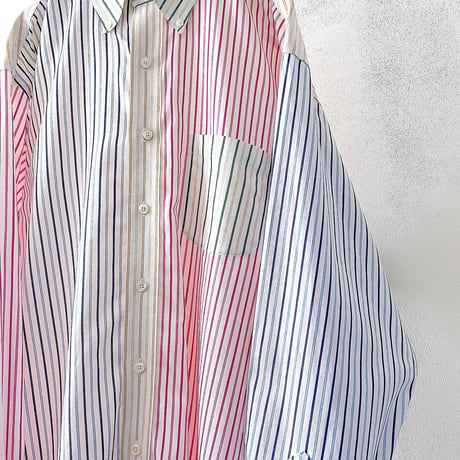 90's Brooks Brothers Crazy Pattern Stripes Cotton Shirt