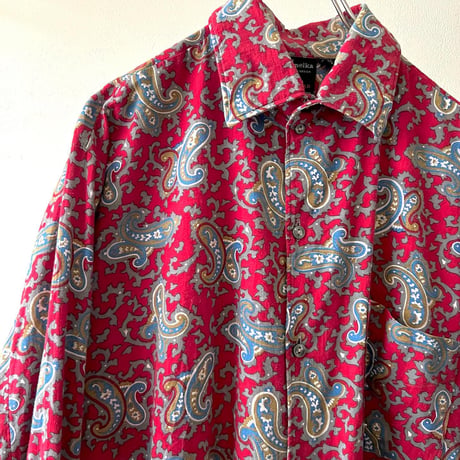 Euro Vintage Paisley Pattern Shirt