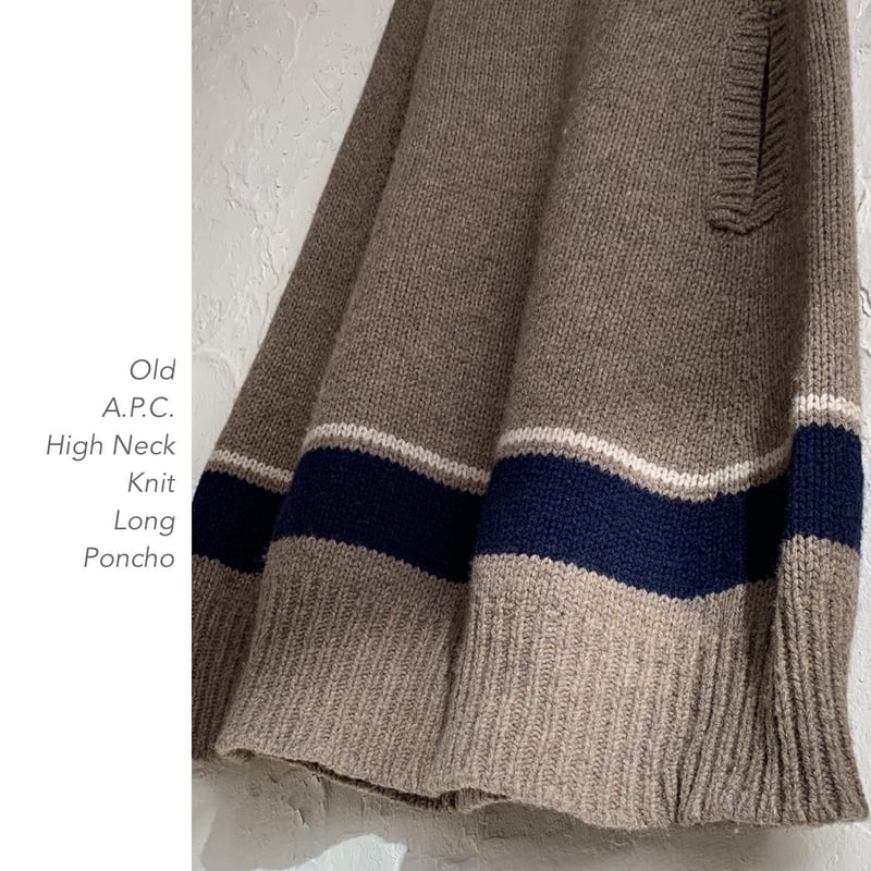 A.P.C. High Neck Knit Longポンチョ | Taffee online 