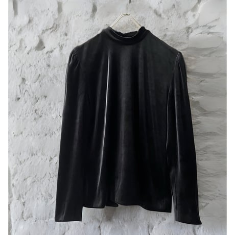 Vintage Back Zip Velours Tops