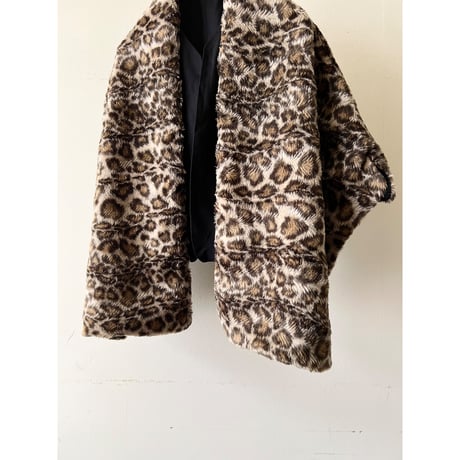 des GARCONS Leopard Pattern Fake Fur Bolero (2008aw)