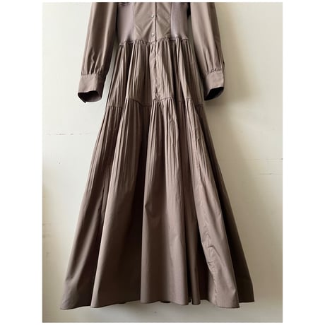 FRAY I.D Waist Rib Big Collar Maxi Dress (jpn)