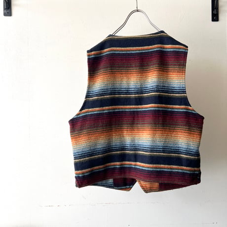 Vintage Border Pattern Wool Vest