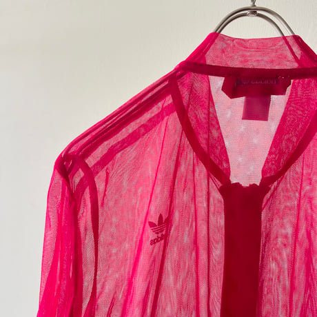 adidas originals See-through Track JKT (color : pink purple)