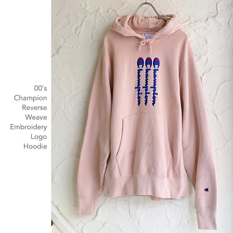 00's Champion Reverse Weave 刺繍ロゴパーカー