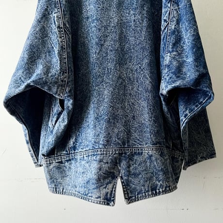 80-90's Bleach Denim Dolman Sleeve JKT