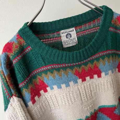 90's Euro Fairisle Pattern Knit Sweater