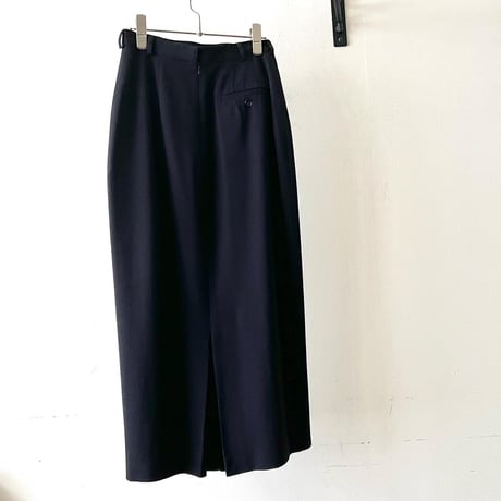 Vintage Dark Navy Color Long Tight Skirt