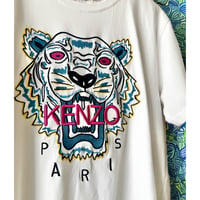 KENZO paris Embroidery Tiger Logo Tee(size L〜XL)