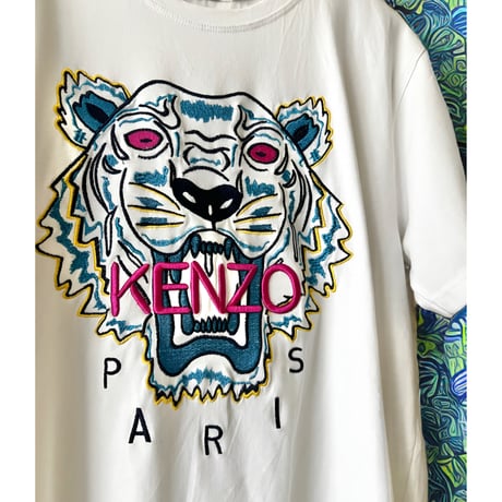 KENZO paris Embroidery Tiger Logo Tee(size L〜XL)