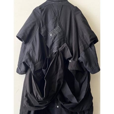 " Black Dyed & Remake " Maxi Shirt Dress