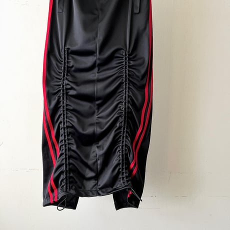"remake" Drawstring Line Design Long Track Skirt
