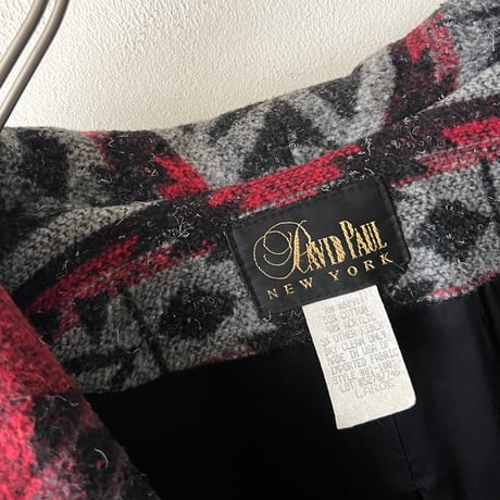 US Vintage Native Pattern Wool JKT