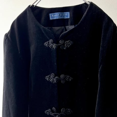 Vintage Cotton Velvet No Collar China JKT