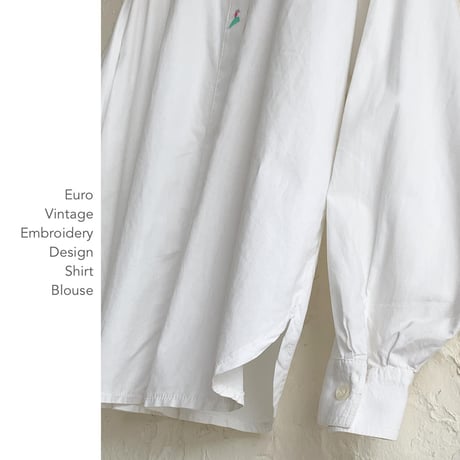 Euro Vintage Embroidery Designシャツブラウス