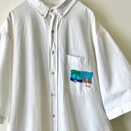 90's Aruba Beach Back Print Shirt