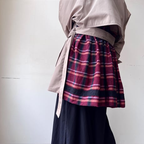 " Remake " Back Pleats Midi Trench Coat