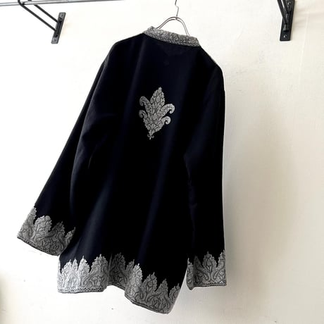 Vintage Embroidery Design Stand Collar JKT