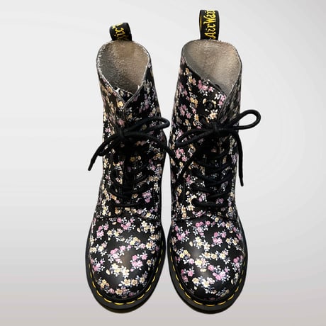 Dr.Marten's Flower Pattern Clemency 8eye Heel Boots
