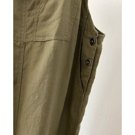 Flare Silhouette Linen Overalls