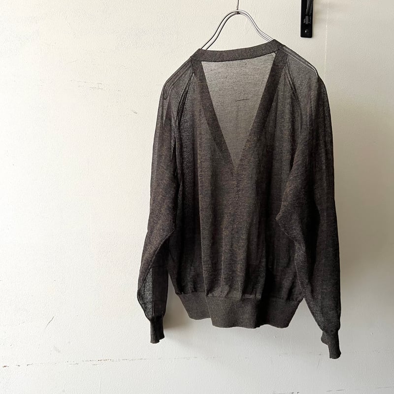 【限定製作】 Linen mix Sheer Cardigan | Taffee online store トップス