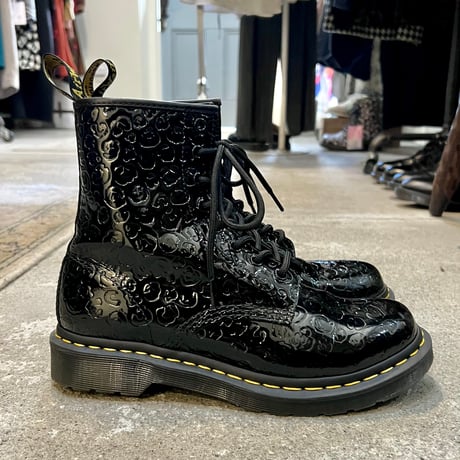 Dr.Marten's Emboss Leopard Pattern Patent 8eye Boots